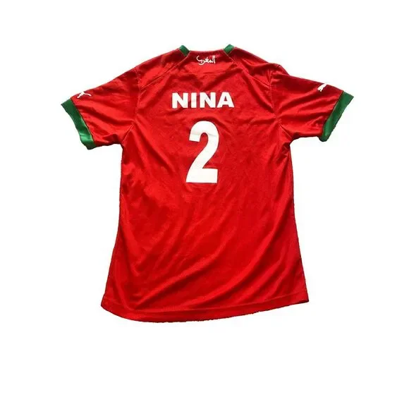 Morocco National Team Jersey Adult Large‎ Nina #2 Puma Sportswear Soccer Mens